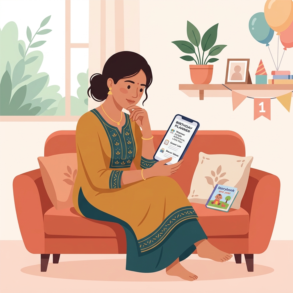 Hiba planning her child's birthday